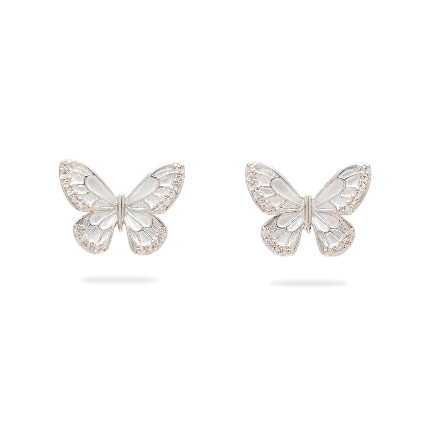 Butterfly stud silver