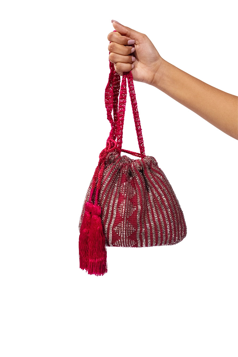 Bridal Handbag with Intricate Zari | Potli