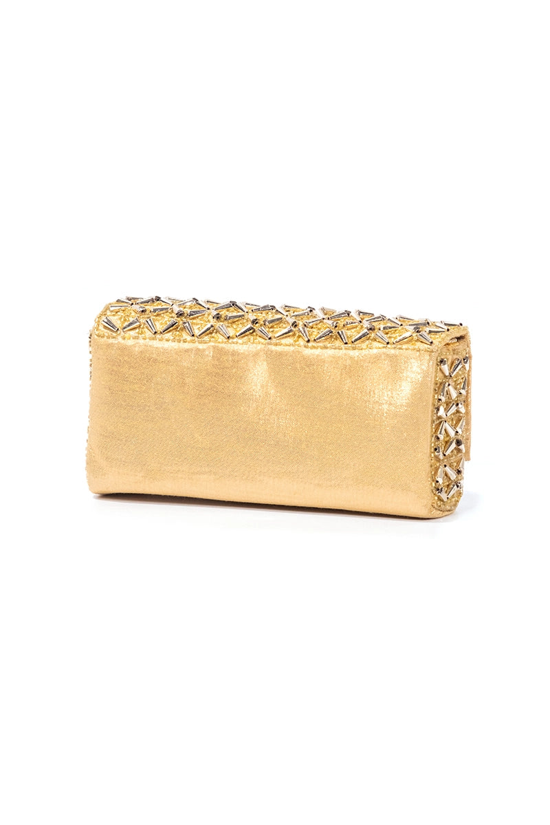 Bridal Gold Beaded Clutch