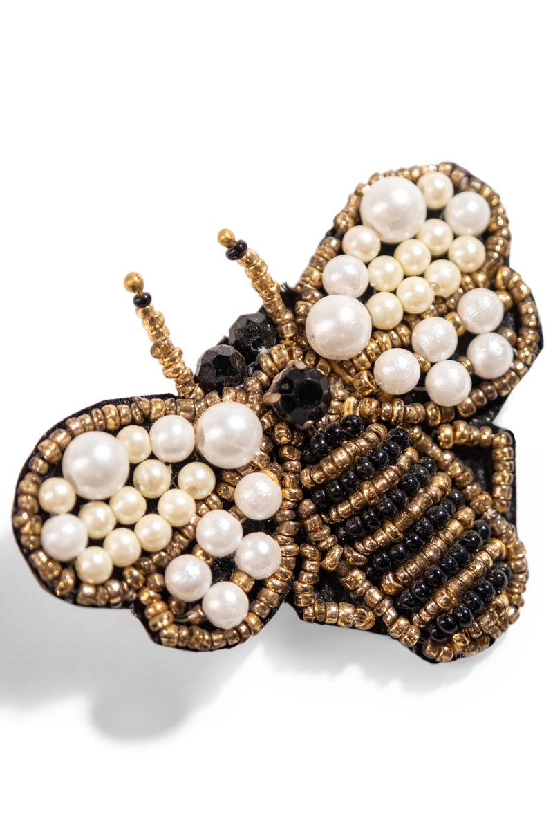 Honeybee charm brooch