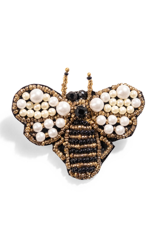 Honeybee charm brooch