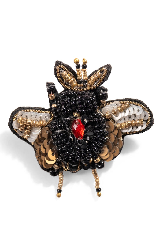 Royal Bee charm brooch