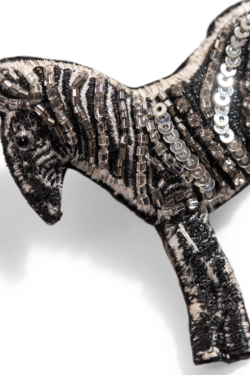 Zebra charm brooch