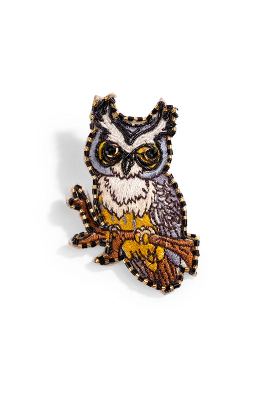 Owl Charm Brooch