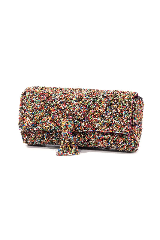 Sparkle Beaded Crossbody Clutch