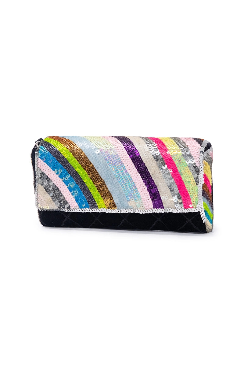 Iridescent Sequins Crossbody Clutch