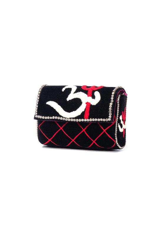 Om Trishul Crossbody Clutch