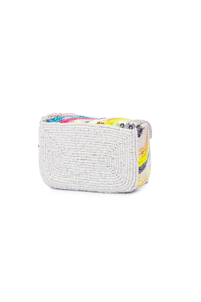 Iridescent Sequins Mini Crossbody Clutch