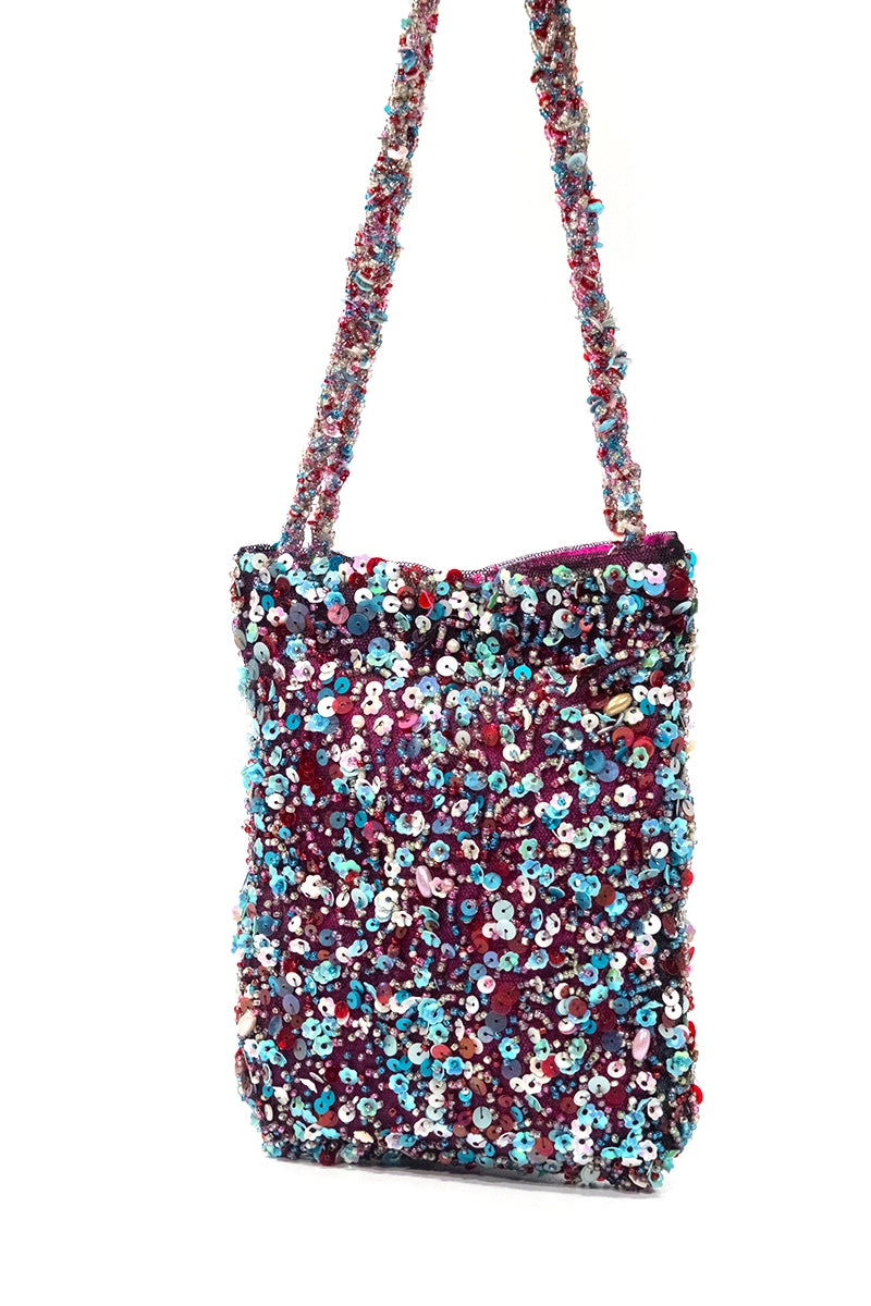 Sequins and Beads Embellished Bucket Bag