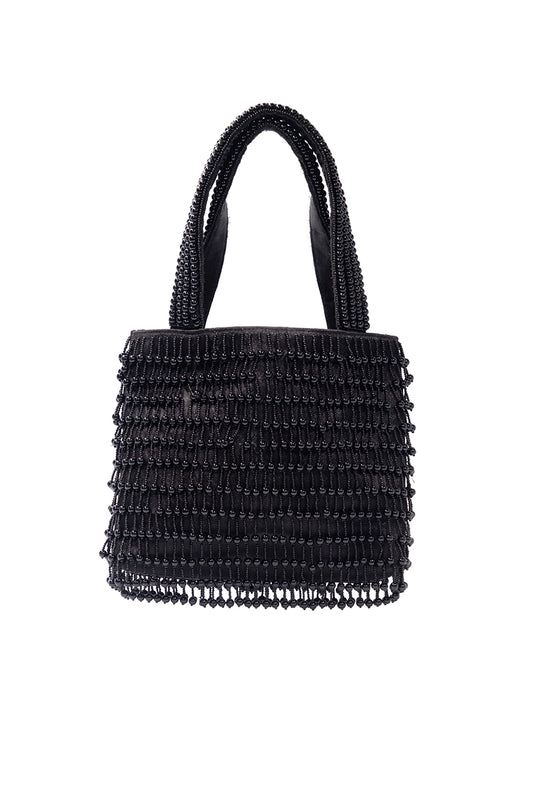 Black Beaded Handbag